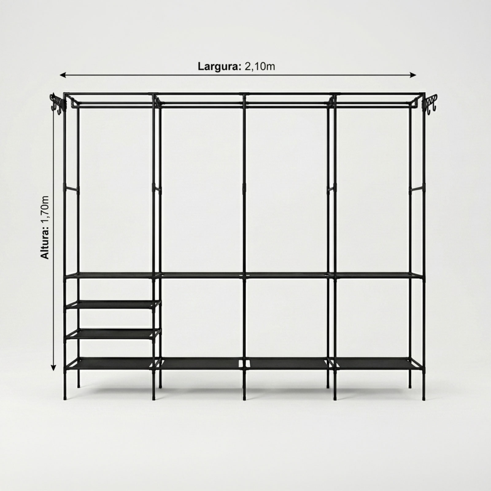 Ezie Open Closet 4 Colunas – Estilos de Uso